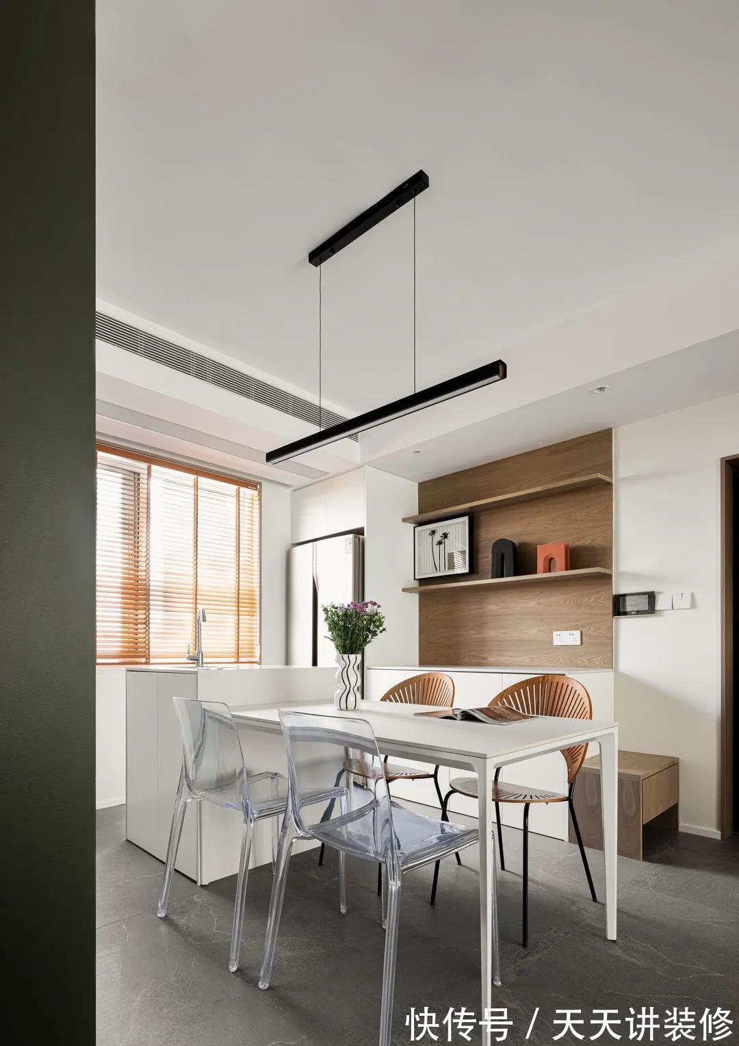 承重墙|109㎡四口之家,全屋配色太清爽,三室两厅不压抑!