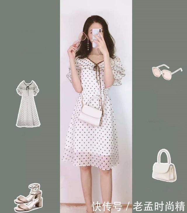 色彩鲜艳的连衣裙, 通过蝴蝶结提高减龄感, 轻松让你“艳压群芳”