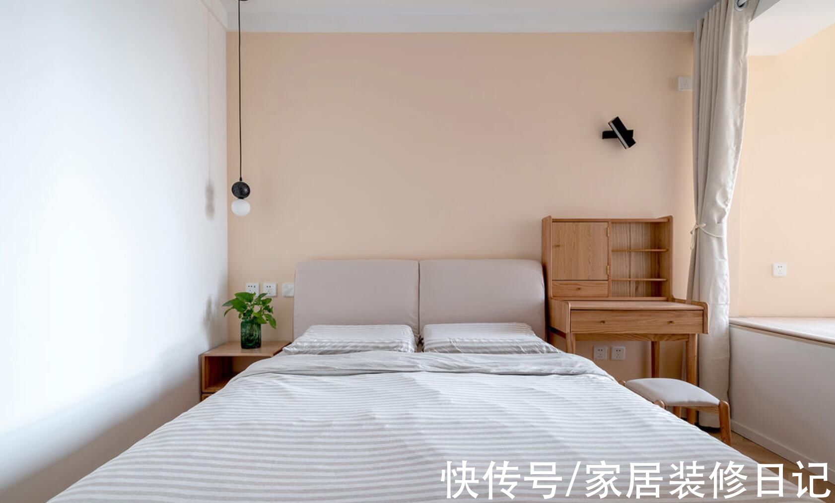次卧|北京屋主的48㎡小家，全屋刷白真通透，次卧不装墨菲床有点可惜？