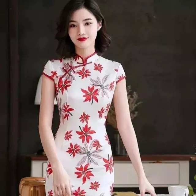 温婉|天然蚕丝旗袍，丝丝润滑，让你美的高贵温柔