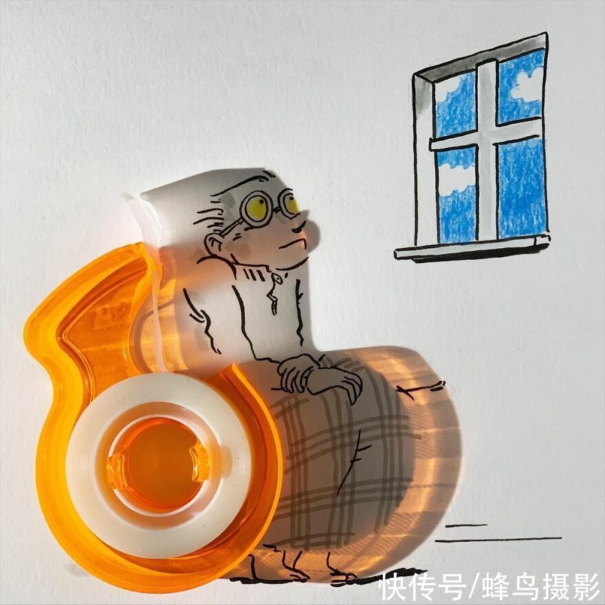 画画！在影子上画画！国外的艺术家真会玩，35张照片看如何玩转影子