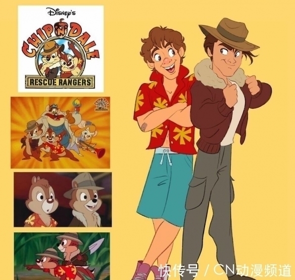 拟人化|迪士尼动画动物拟人化,花栗鼠变成帅哥,费琳化身美少女