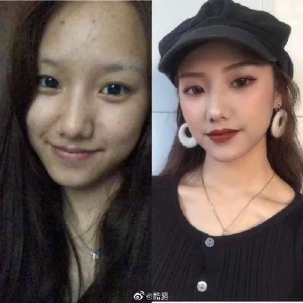 换头术|化妆可以厉害到什么地步女生化妆前后的差别,就像整容了一样