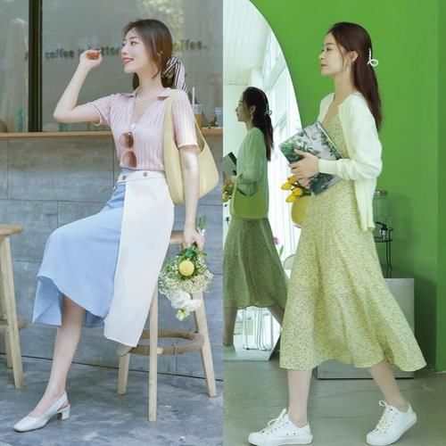 有气质|“小开衫+半身裙”，立秋这样穿，好看还很有气质，美得很高级