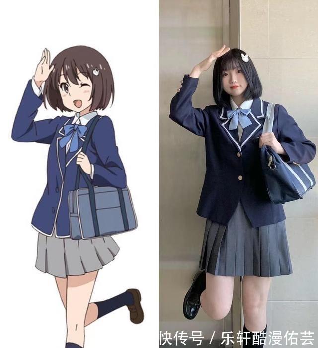 穿搭|动漫中的JK少女被完美还原,玉子依旧可爱,不过还是小埋更迷人