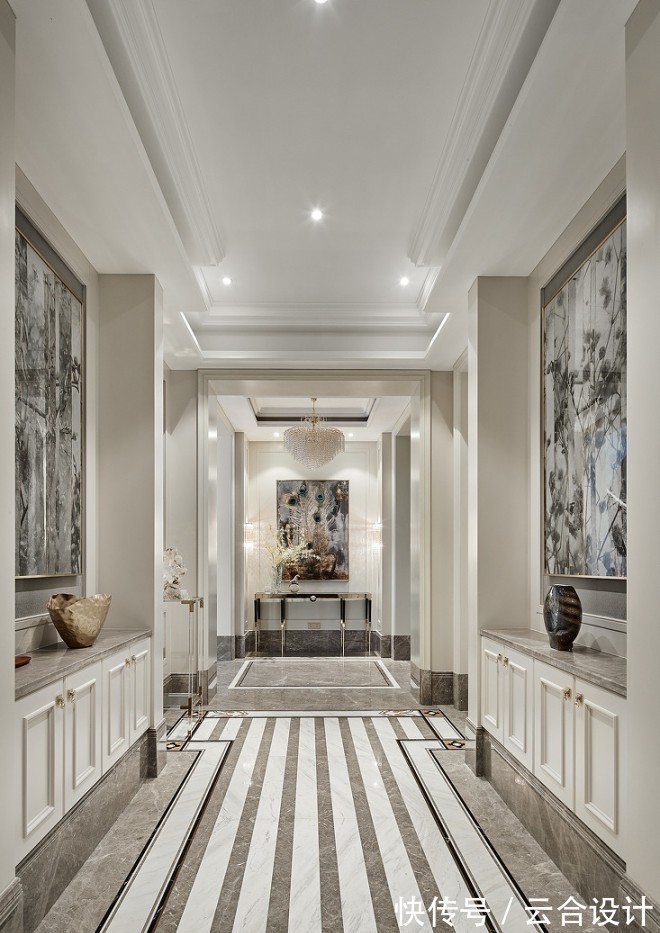 大理石|600㎡豪宅别墅,装修出来的轻奢风有多牛?