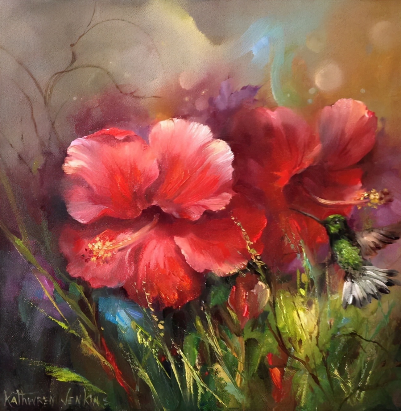 加里$这对老夫妇教授绘画40多年,画的花也太漂亮了!