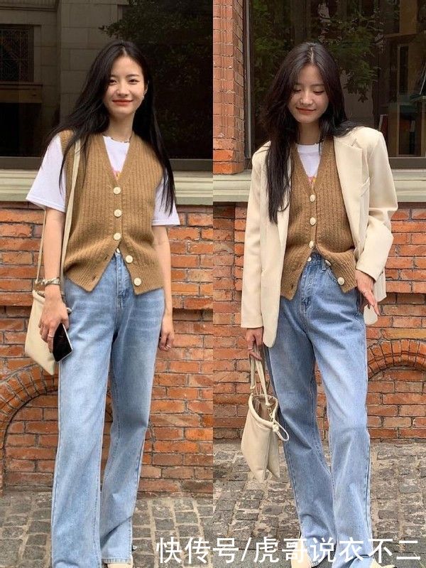 简约时尚的“韩系穿搭”，气质这块没输过，诠释温柔知性美