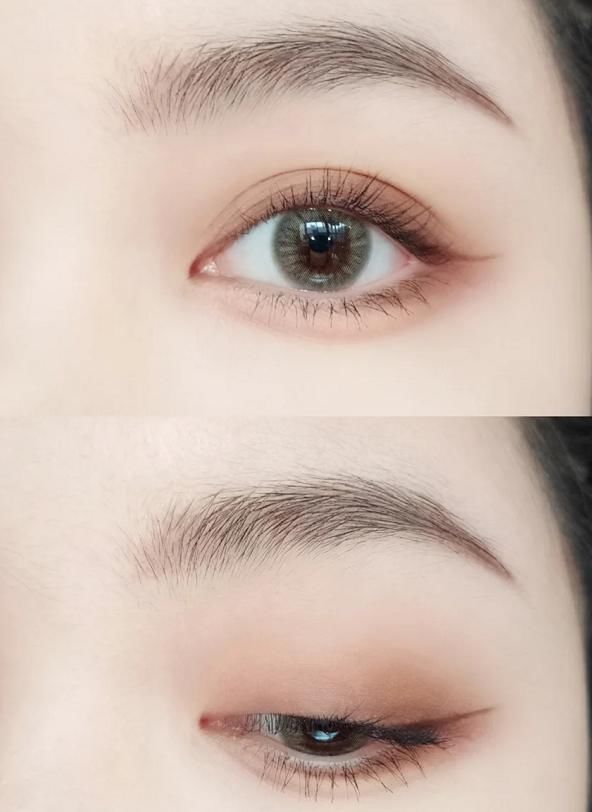 分享一个伪素颜的奶咖眼妆，很适合日常通勤用哦~