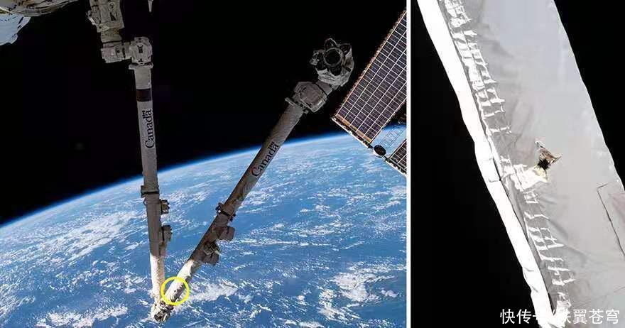 胜利号 太空垃圾来袭,国际空间站机械臂被撞出破洞,我们该如何防御?