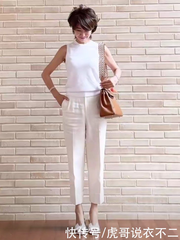 腿型|年纪轻不如懂穿衣，夏季学日本主妇的搭配，年过50依旧优雅又气质