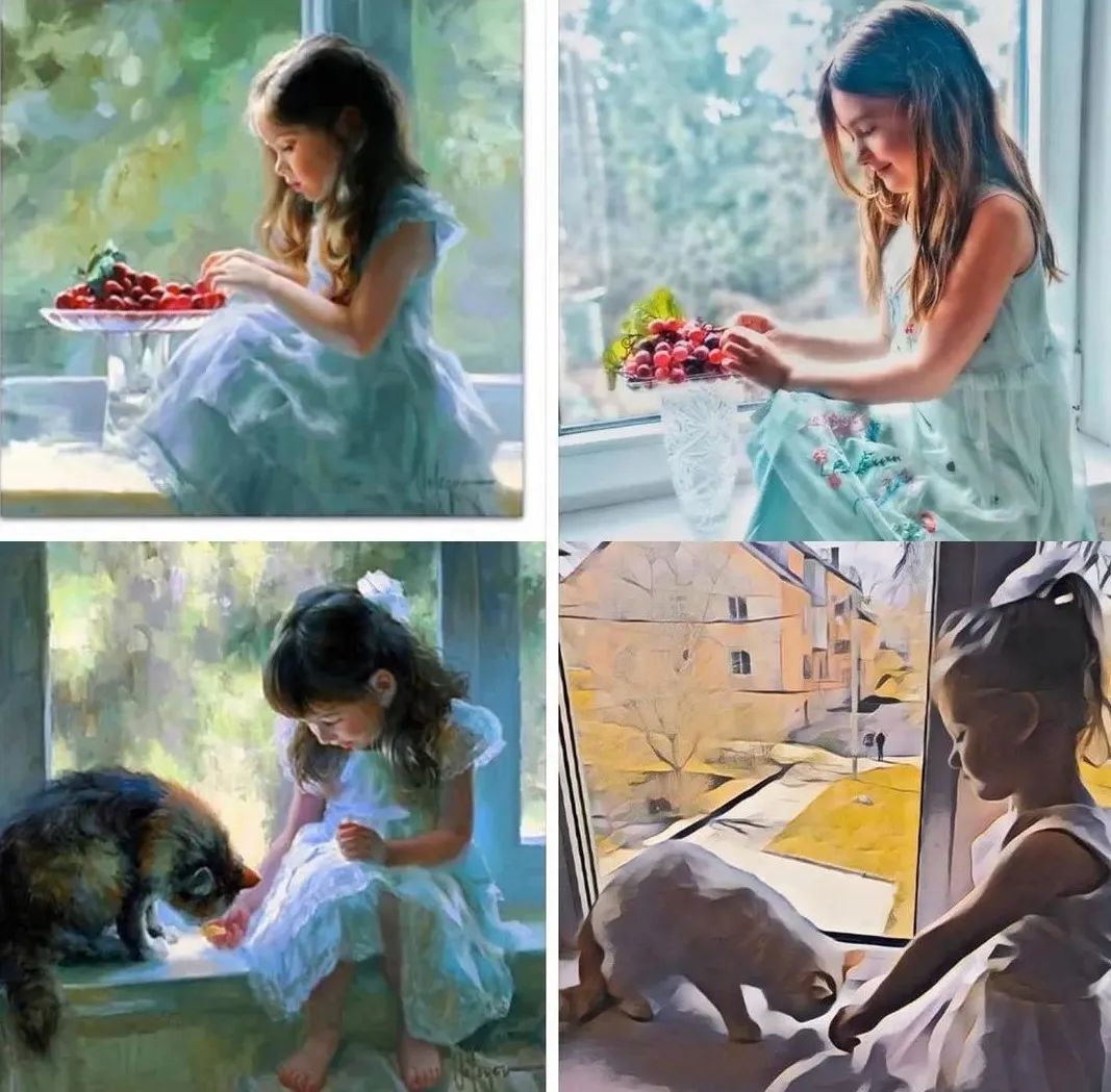 ·沃利戈夫|弗拉基米尔·沃利戈夫 的笔下，夏日繁花，娇媚女子，岁月静好