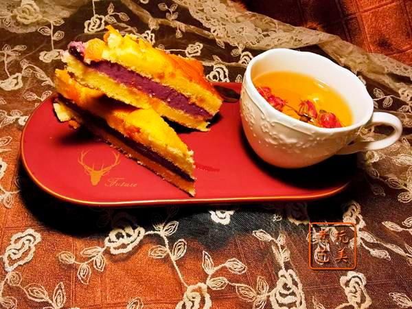 看似三明治,却是香甜软绵的紫薯夹心蛋糕