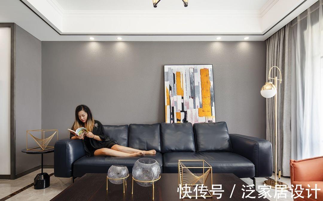 现代|120平的现代四居室，整体效果简洁明快，营造一种强烈的现代感