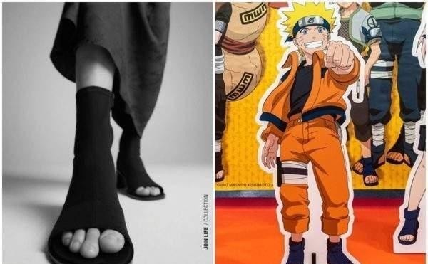 一模一样|网友指责:Zara抄袭《火影忍者》?这双鞋子真的是一模一样