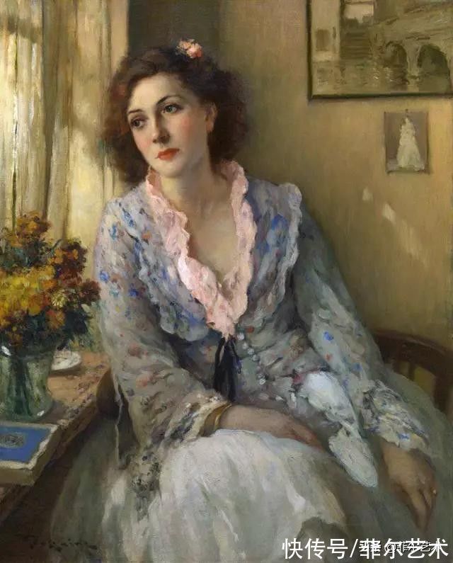 弗尔南·图森特$和谐色调,高雅绝伦~法国画家弗尔南·图森特女性人物油画赏析