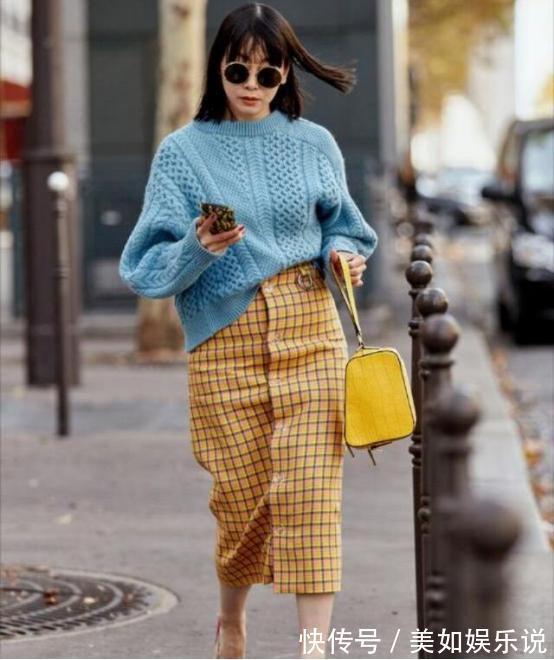 下半身|毛衣+半裙,这才是40岁+女性的时髦穿搭!优雅又气质