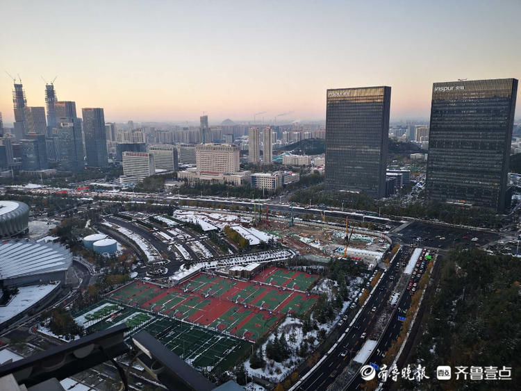 落日红霞飞！济南雪后夕阳洒金，尽显冬日最美画境|情报站| 情报站