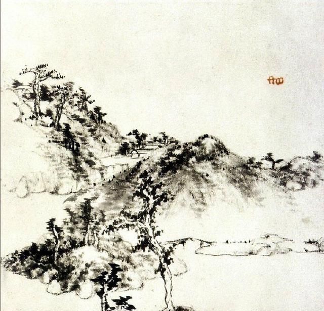 董其昌#八大山人朱耷的残山剩墨,别人模仿不出来,意境荒凉寂寥