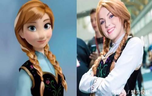 cos|现实版冰雪女王，艾莎美貌遗传自妈妈，包子脸安娜笑起来也很甜！
