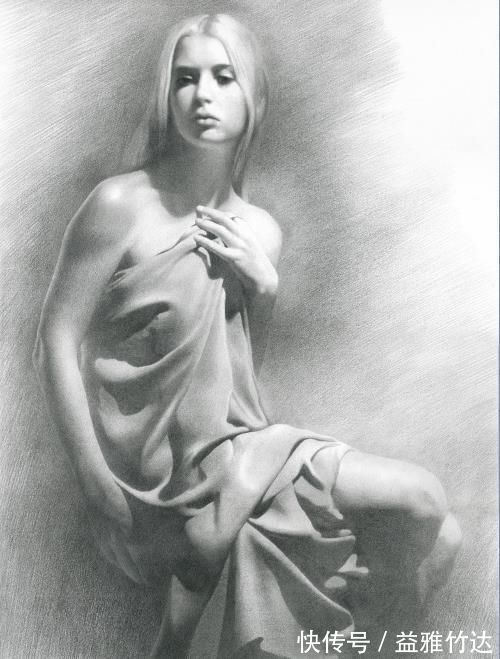 油画!他用铅笔画了一组美女,看到原画后,网友们醉了:越看越心动