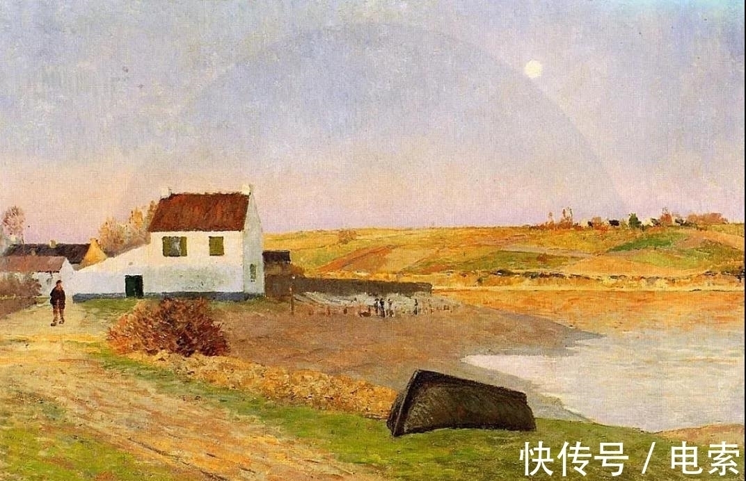 风景@他是法国著名印象派画家,风景油画集合众家之技法,然后自成一格