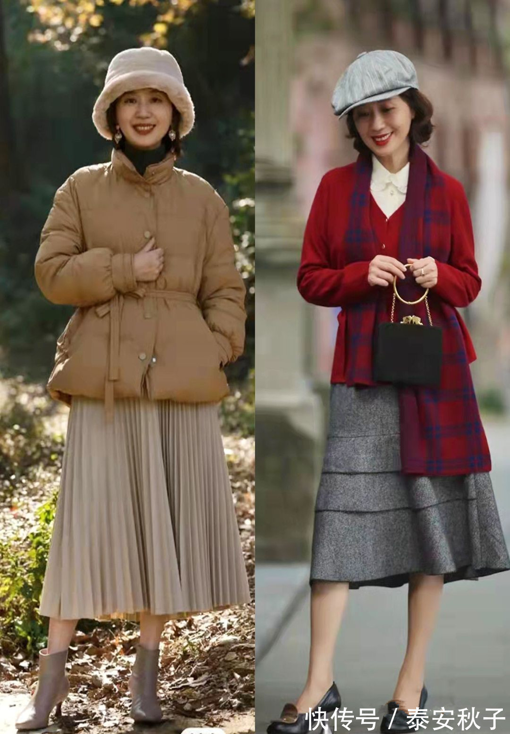 阔腿裤 年过50岁的中年女人,冬天就别再“露脚踝”了!今年流行这样穿:气质又显高级!