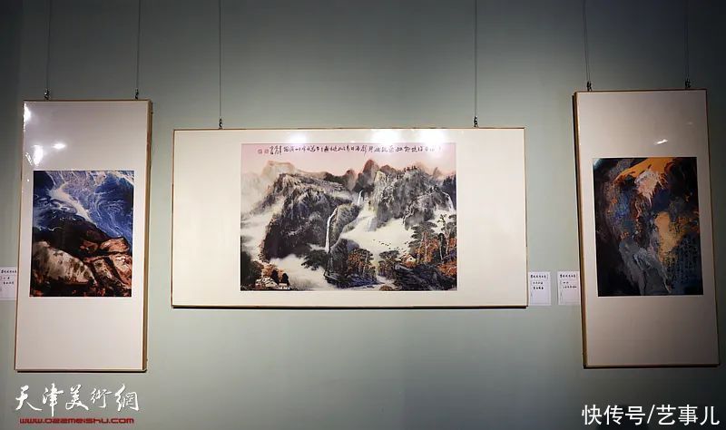 天津长城书画院|意象泼彩 随心运化——“霍然泼彩画展”在天津润松美术馆开幕