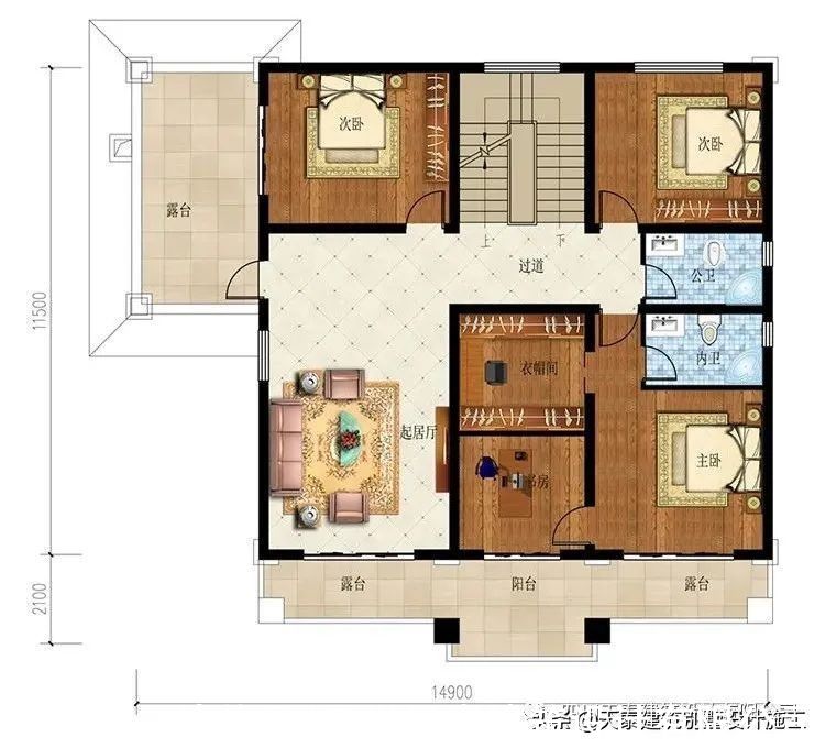 自建房|绵阳三台新中式别墅设计施工图纸 乡村自建房 农村盖洋房别墅