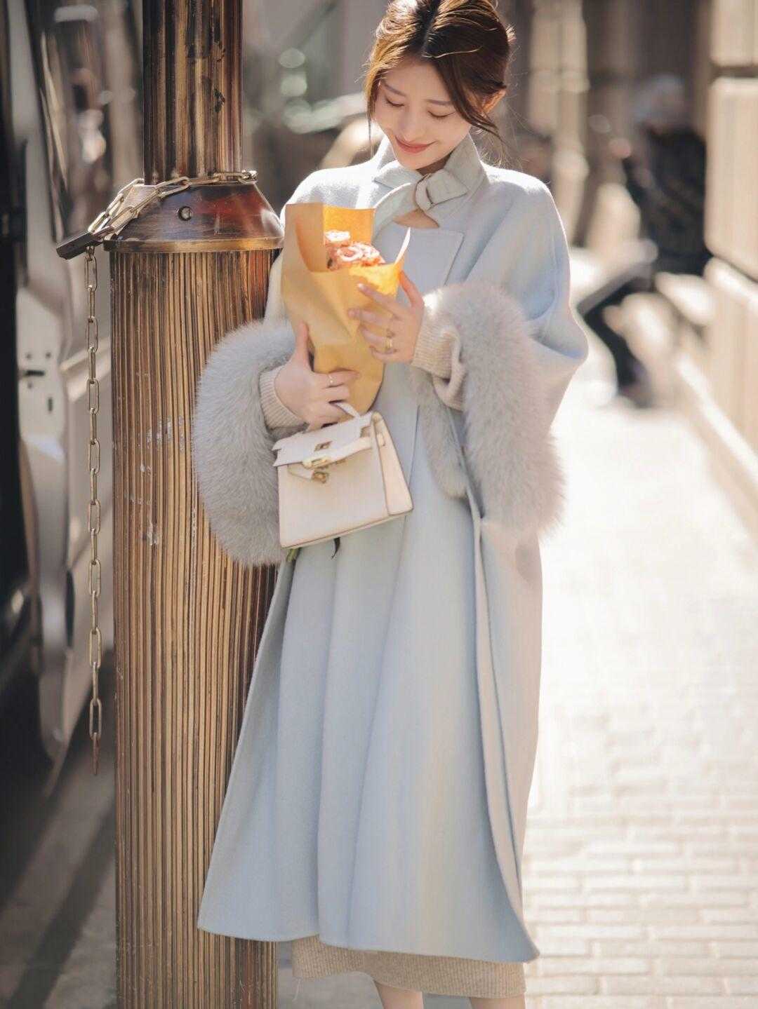 领口|见过世面的女人入冬都穿“毛呢大衣”,温柔保暖还有范儿,看看怎么搭吧!