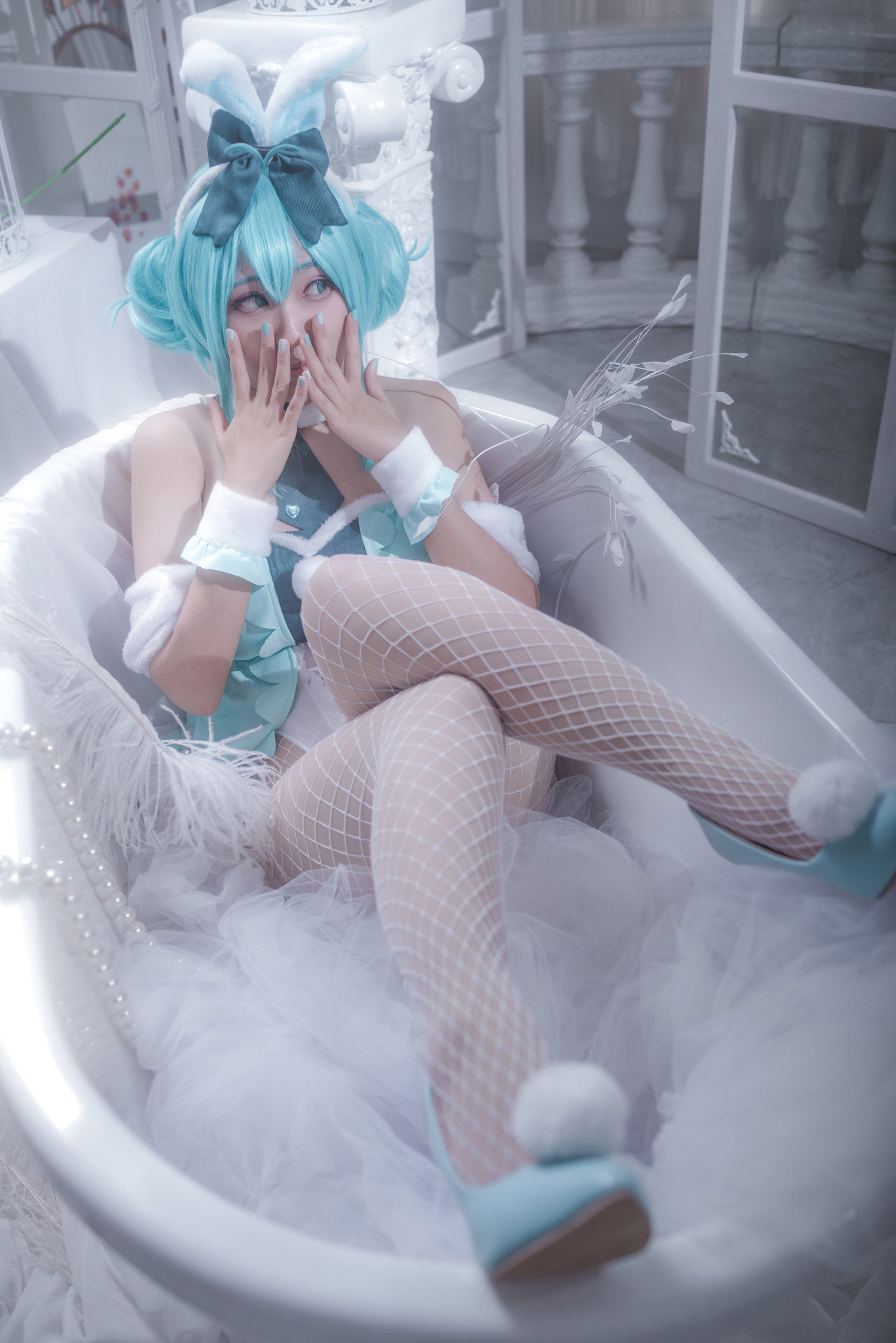 初音白兔cosplay