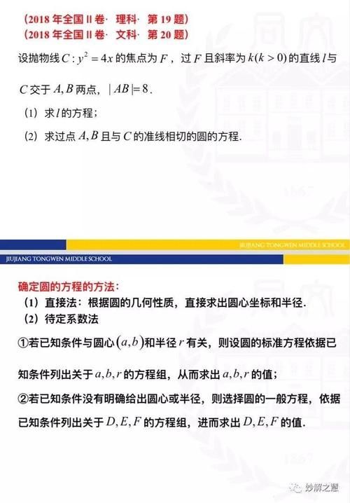 数学干货丨解析几何高考试题分析及备考策略