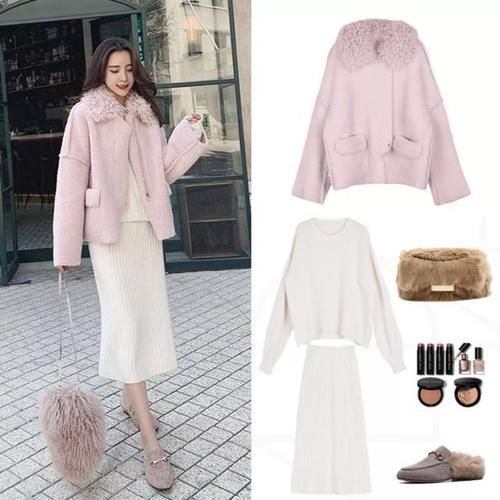 短外套+裙子，时尚大方又保暖，还很显高呢