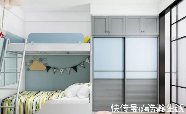 玄关柜|68㎡小户型将一房变两房,给二胎孩子打造出一个独立空间!