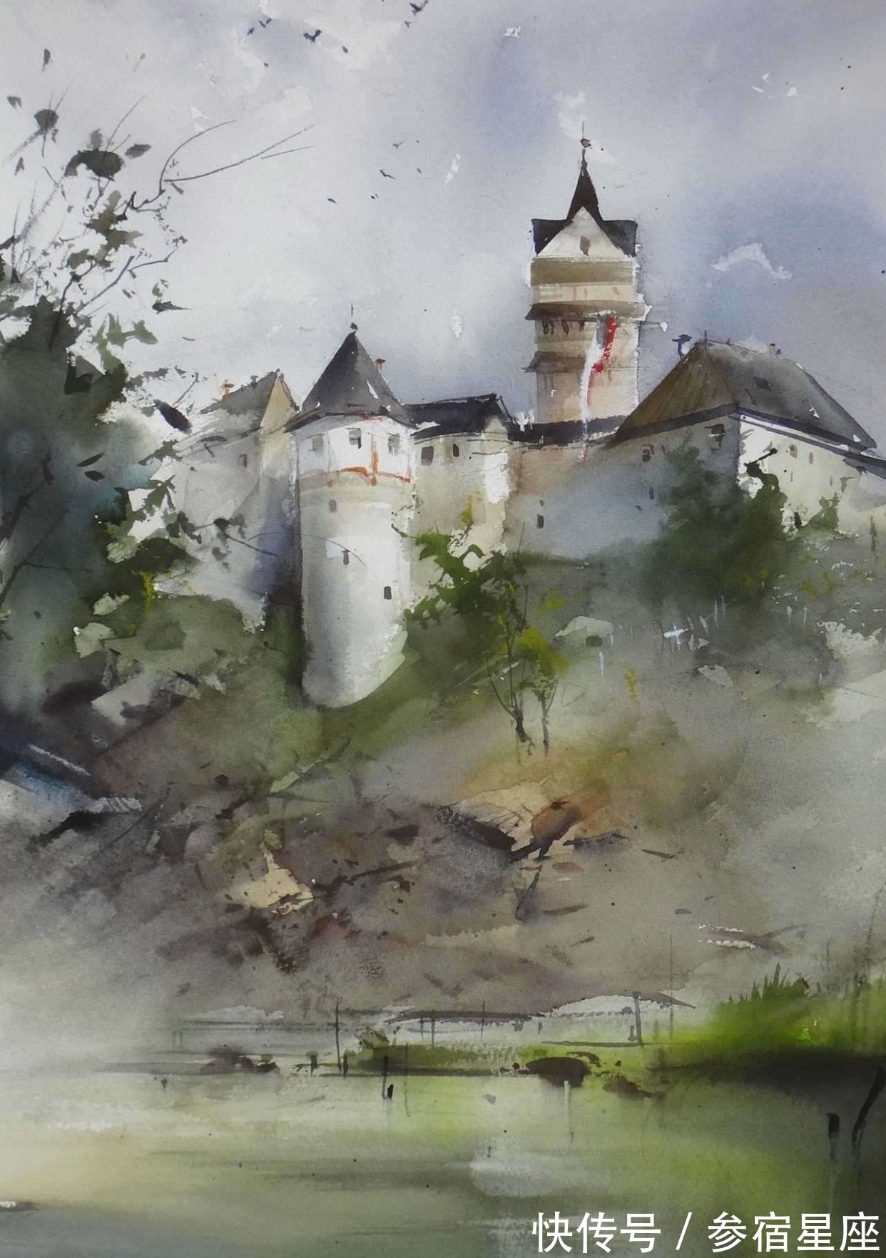 艺术学院$瑰丽唯美,神奇美妙的自然风光——水彩大师伊利亚笔下的水色交融