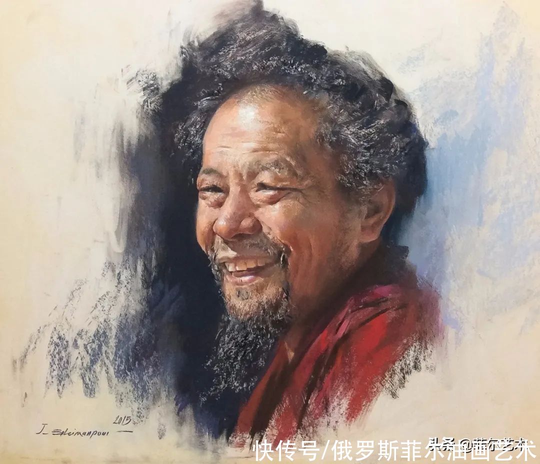 伊朗画家贾瓦德·索莱曼普尔的色粉画，美得格外有灵气