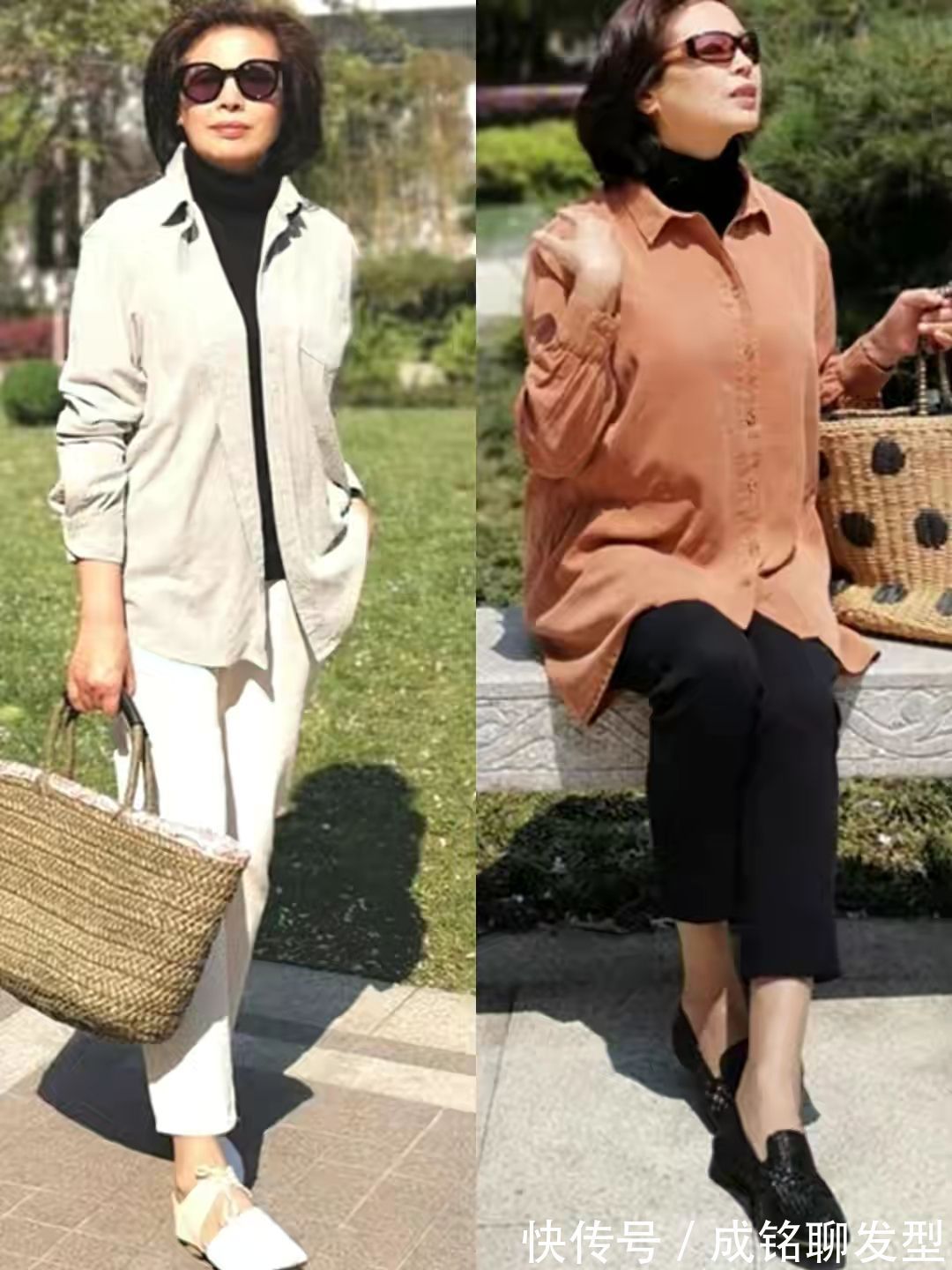 粉色调|60岁女人这样打扮才更时尚，普通衣服巧妙配色，有气质也更显年轻