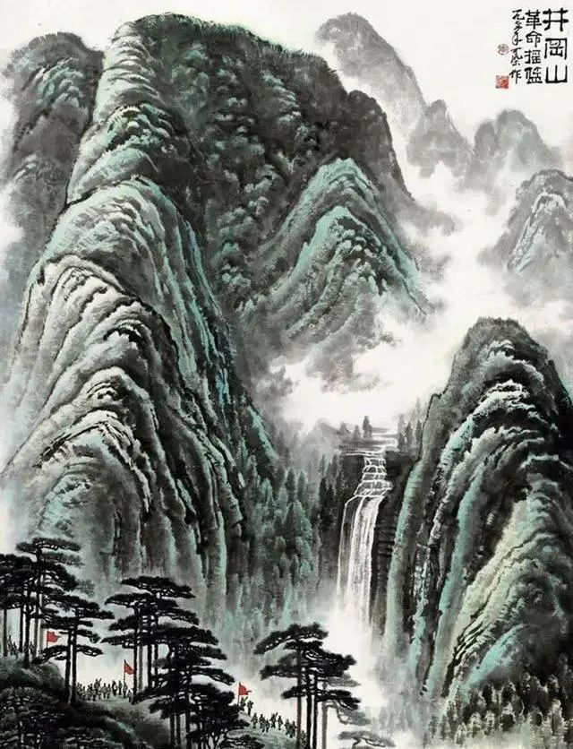 万山红遍&李可染的绘画作品,凭借优美的意境,让人印象深刻