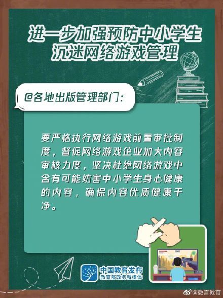 沉迷|大图！进一步加强预防中小学生沉迷网络游戏管理这样做