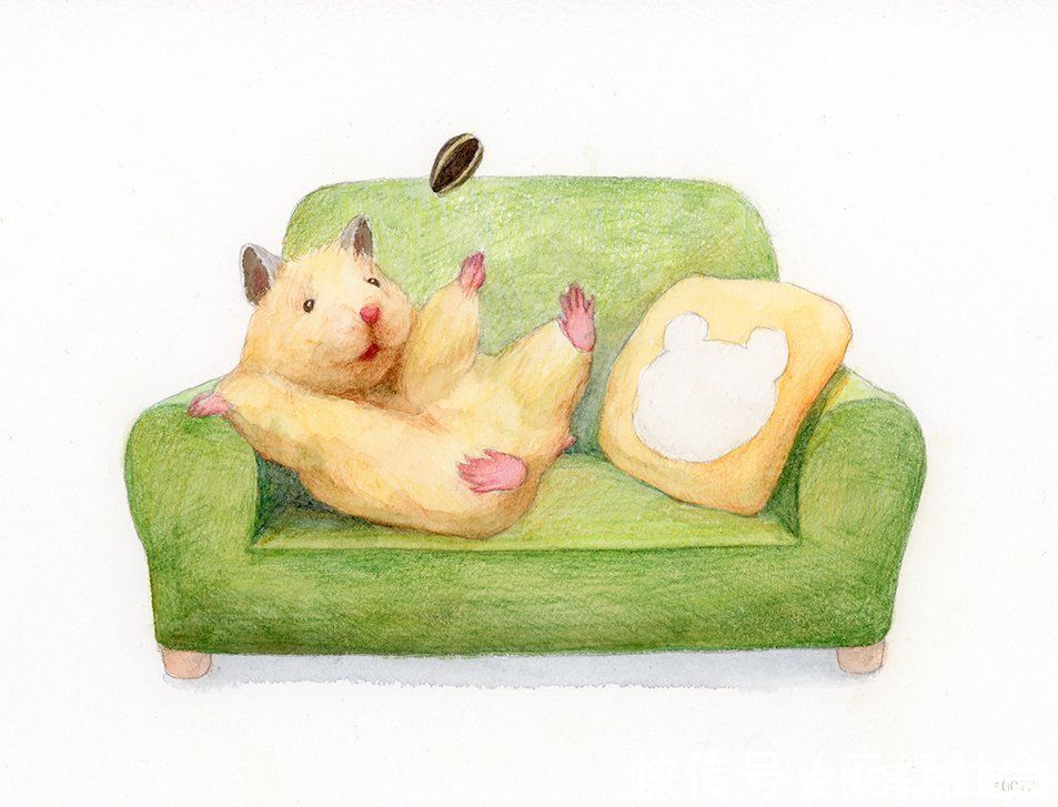 小仓鼠&他的插画主角是一只仓鼠,可爱的举动,萌到心都化了