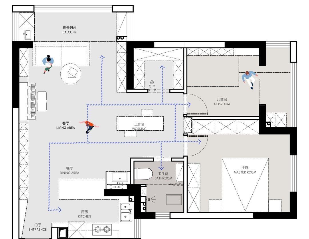 卧室床|舍弃客厅,不买餐桌,卧室床悬空,他家86㎡堪称小户型装修的榜样