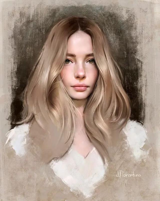 贾斯汀$菲律宾艺术家的绘画作品以女性为主，具有逼真的艺术效果