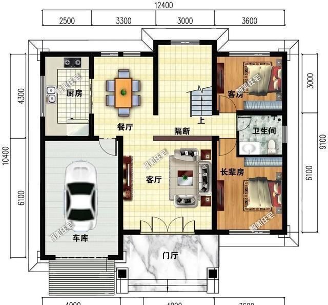 外墙面|简欧和新中式风格设计,带车库的农村别墅,第一栋妥妥的豪宅