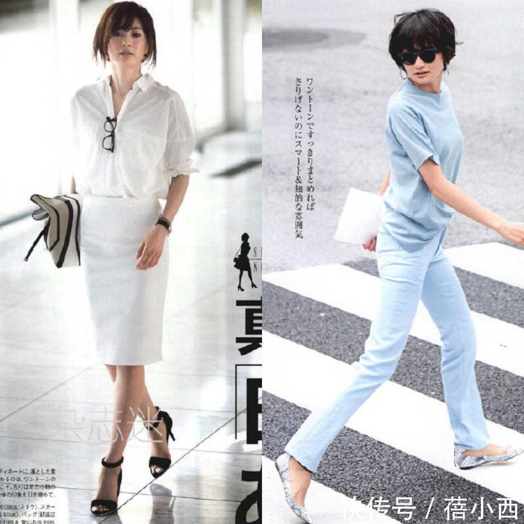 搭配|30岁女性夏季拒绝穿得太沉闷,看日本小姐姐,浅色系色搭配太高级
