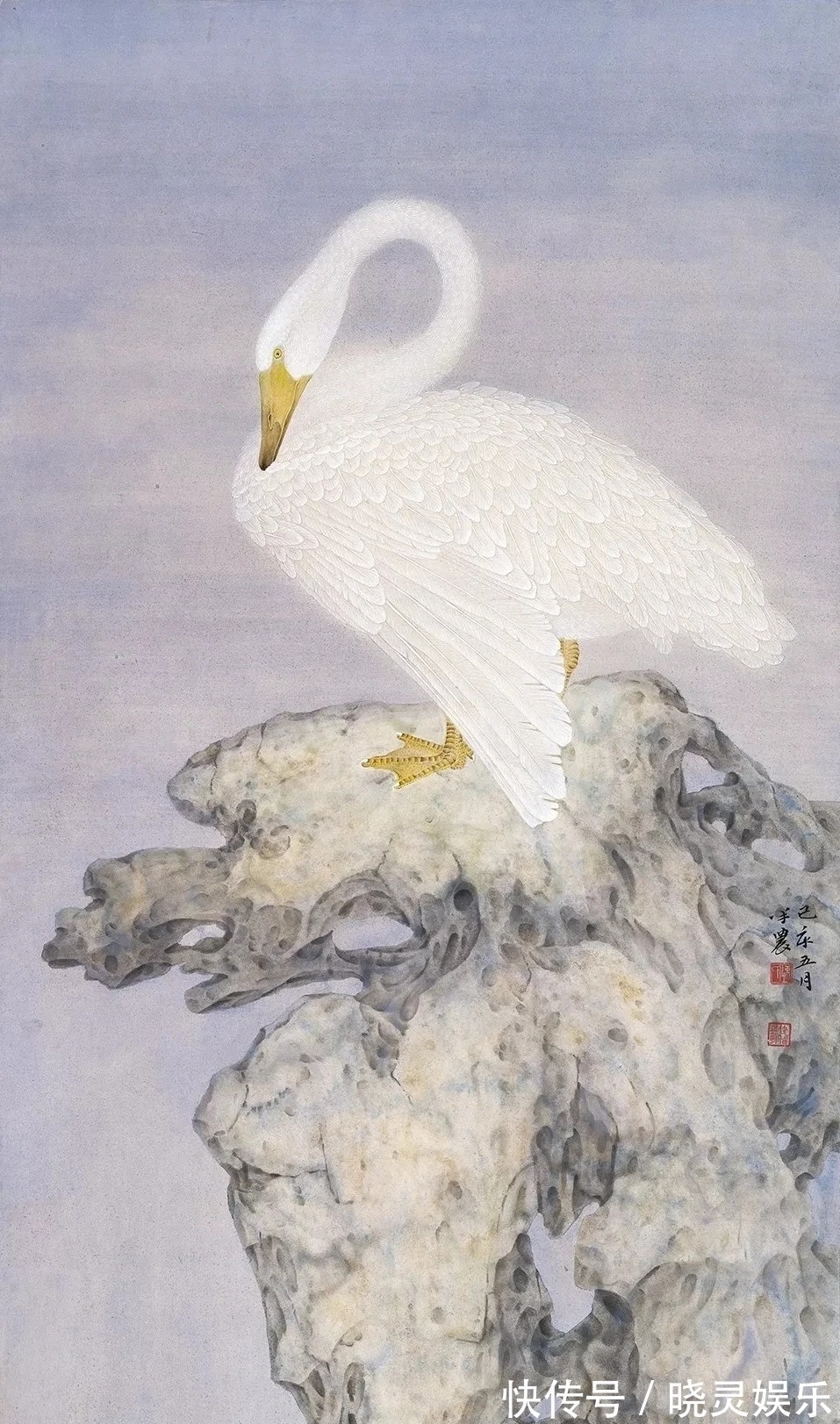 花鸟画$陈建强的花鸟画造境唯美,引人踏入清雅之境