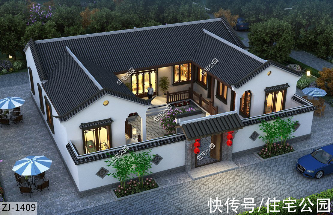 占地面积|回农村给父母建养老房,就在这10套图纸里选一套吧,颜值高又实用