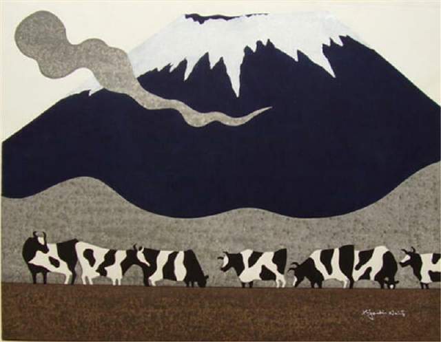 版画!日本近代版画大师斋藤清冬日雪景系列版画作品