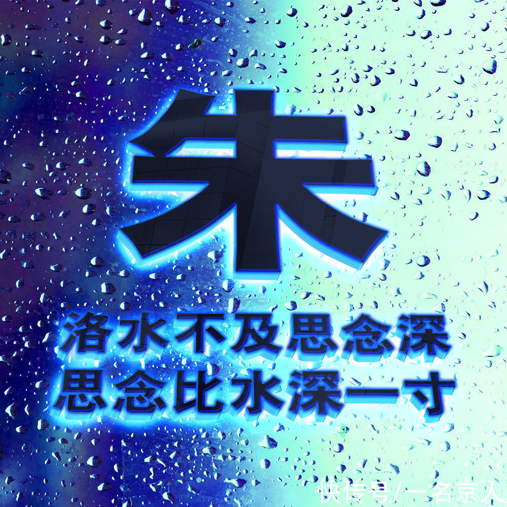 白萍|爆款蓝色质感雨滴头像，梦幻百家姓创意壁纸，21张为你而来