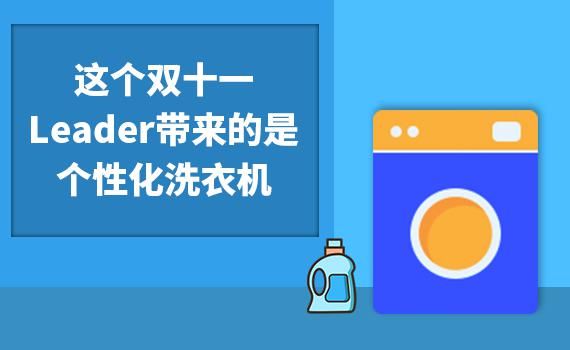 用户|这个双十一 Leader带来的是个性化洗衣机