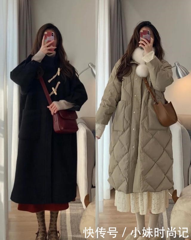 精致女孩秋冬保暖穿搭模板, 即使天气很冷, 还是要保持美丽呀!